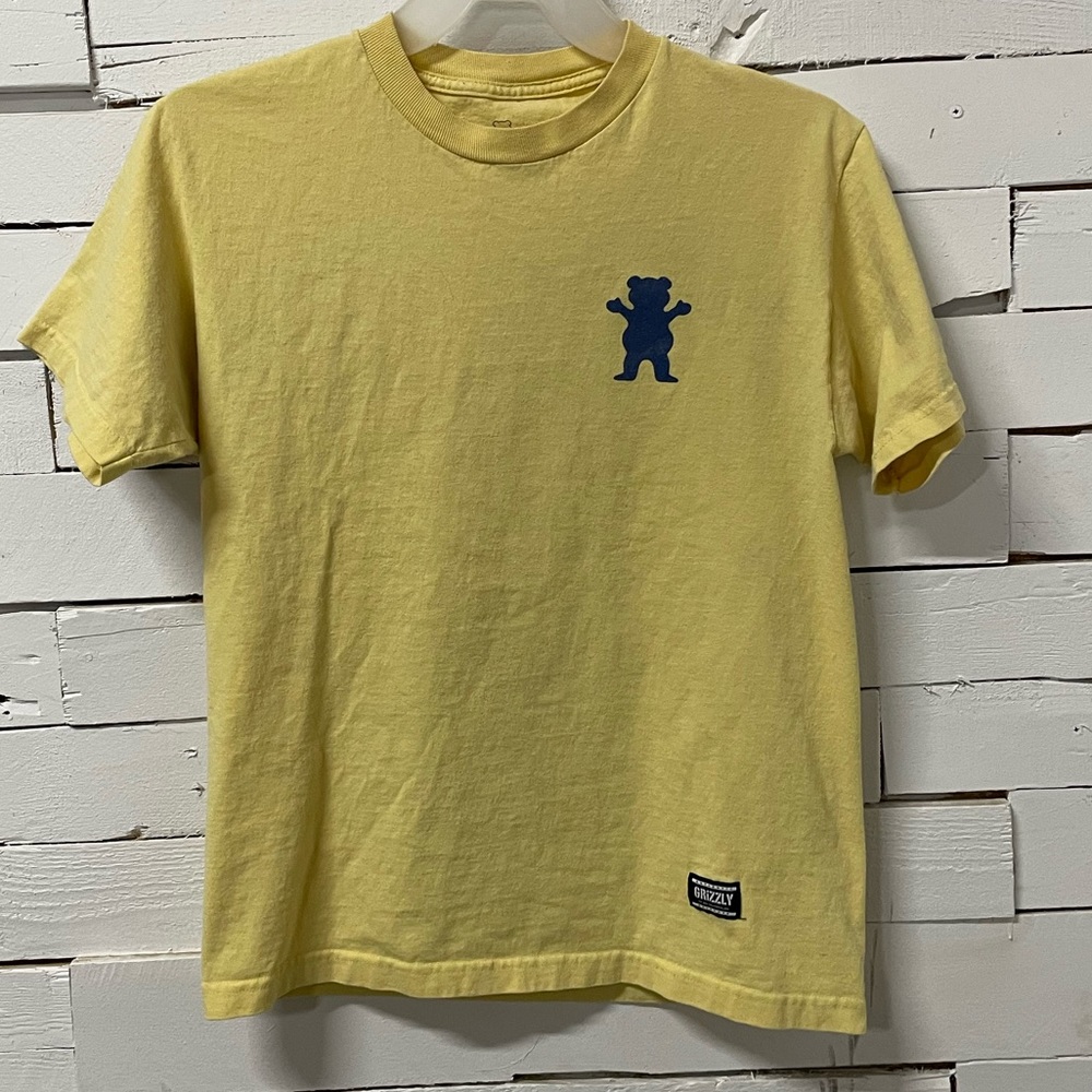 Grizzly Mens Yellow Short Sleeved Tee. Yellow M
